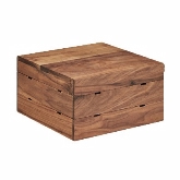 CAL-MIL, Square Crate Riser, 12" x 12" x 7", Mid-Century, Walnut