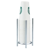 CAL-MIL, Mid Century Cup/Lid Organizer, Single Section, 5" dia. x 8 1/2"H, Chrome