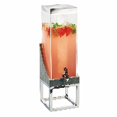 CAL-MIL, Ashwood Acrylic Beverage Dispenser, Ice Chamber, 8"L x 8"W x 26"H