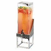 CAL-MIL, Ashwood Acrylic Beverage Dispenser, Infusion Chamber, 8"L x 8"W x 26"H