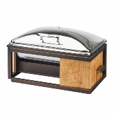 CAL-MIL, Sierra Chafer, 8 qt, 22"W x 15"D x 14"H, Bronze Metal Frame