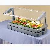 Cambro, TableTop Salad Bar, w/ Sneeze Guard, 73" L x 24" H, w/ Iced Cold Pan, 5 Pan Size, Hot Red
