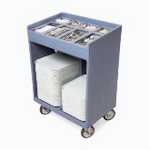 Cambro, Tray & Silver Cart, 32 3/8"L x 21 1/4"W x 45 1/2"H, Dark Brown