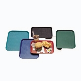 Cambro Fast Food Tray, 13 13/16" x 17 3/4", Plastic, Rigid Bottom, Textured Surface, Sherwood Green