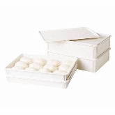 Cambro, Camwear Pizza Dough Box, 26" x 18" x 6", White, Polycarbonate
