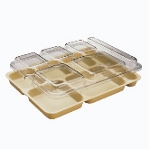 Cambro, Camwear 6-Compartment Separator Tray, 10" x 14 3/16" x 1 5/16", Beige