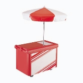 Cambro, Camcruiser Vending Cart, 55 3/16" x 31 1/4" x 93 1/2" H, Hot Red