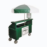 Cambro, Camcruiser Vending Cart, 74 1/2" x 31 3/4" x 94" H, Granite Green