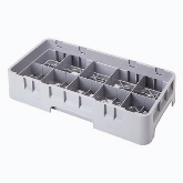 Cambro, Camrack Cup Rack, Half Size, 9 7/8" x 19 3/4" x 4", 10 Compartments, Soft Gray