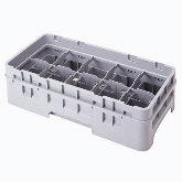 Cambro, Camrack Cup Rack, w/ Extender, Half Size, 9 7/8" x 19 3/4" x 5 5/8", 10 Compartments, Soft Gray