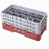 Cambro, Camrack Glass Rack, w/ 4 Extenders, Half Size, 10 Compartments, Sherwood Green