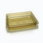 Cambro, H-Pan, 1/2 Size, 2 1/2" Deep, Amber, Plastic Hi Temp