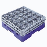 Cambro, Camrack Glass Rack, w/ Extender, Full Size, 36 Compartments, 3 5/8" Max. H, Cranberry