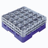 Cambro Camrack Glass Rack, w/ Extender, 36 Compartments, 2 7/8" Max. dia., 4 1/2" Max. H, Black