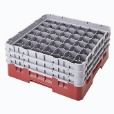 Cambro Camrack Glass Rack, w/ 6 Extenders, 49 Compartments, 2 7/16" Max. dia., 11 3/4" Max. H, Blue