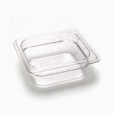Cambro, Camwear Food Pan, 1/6 Size, 2 1/2" Deep, Clear, Plastic