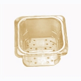 Cambro, H-Pan Colander, 1/6 Size, 3" Deep, Amber, Polysulfone