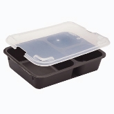 Cambro Tray-on-tray Meal Delivery, 3 Compartments, 8 11/16" L x 6 5/16" W x 1 7/8" D, Co-polymer, Brown