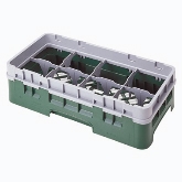 Cambro, Camrack Glass Rack, w/ 3 Extenders, Half Size, 8 Compartments, 6 7/8" Max. H, Cranberry