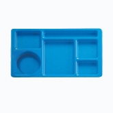 Cambro, Camwear 6-Compartment Tray, 8 3/4" x 15", Blue, Polycarbonate