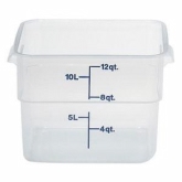 Cambro, CamSquare Food Container, 12 qt, 8 3/4" Deep, Translucent Blue, w/Handles