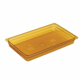 Cambro, H-Pan, Full Size, 4" Deep, Amber, Plastic Hi-Temp