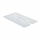 Cambro, Food Pan Cover, 1/3 Size, Translucent, Polypropylene, Notched, w/Handle