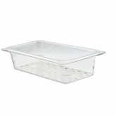 Cambro, Camwear Colander, 1/3 Size, 3" Deep, Clear, Polycarbonate