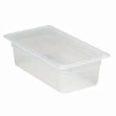 Cambro, Food Pan, 1/3 Size, 4" Deep, Translucent, Polypropylene