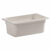 Cambro, Camwear Food Pan, 1/4 Size, 4" Deep, White, Polycarbonate