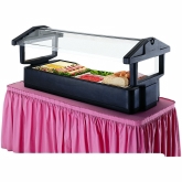 Cambro TableTop Salad Bar, 51" L x 27" H, Table Top, w/ Iced Cold Pan, 4 Pan Size, Breathguard, Green