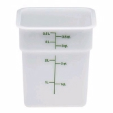 Cambro, CamSquare Food Container, 4 qt, 7 3/8" Deep, White