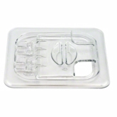 Cambro, FlipLid Food Pan Cover, 1/6 Size, Clear, Notched, Hinged