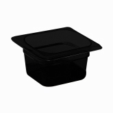 Cambro, H-Pan, 1/6 Size, 2 1/2" Deep, Black, Hi-Temp, Polysulfone