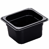 Cambro, Camwear Food Pan, 1/6 Size, 4" Deep, Black