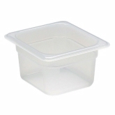 Cambro, Food Pan, 1/6 Size, 4" Deep, Translucent, Polypropylene