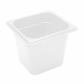 Cambro, Camwear Food Pan, 1/6 Size, 6" Deep, White, Polycarbonate