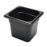 Cambro, H-Pan, 1/6 Size, 6" Deep, Black, Hi-Temp, Polysulfone