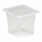 Cambro, Food Pan, 1/6 Size, 6" Deep, Translucent, Polypropylene