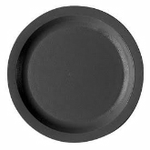 Cambro, Camwear Narrow Rim Plate, 7 1/4" dia., Black, Polycarbonate