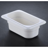 Cambro, Camwear Food Pan, 1/9 Size, 2 1/2" Deep, White, Polycarbonate