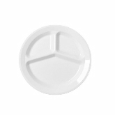 Cambro, Camwear 3-Compartment Plate, 9" dia., White, Polycarbonate