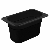 Cambro, H-Pan, 1/9 Size, 4" Deep, Black, Hi-Temp, Polysulfone