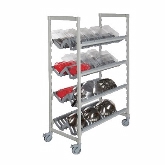 Cambro, Mobile Angled Drying Rack Cart, 24" x 48" x 75", Gray