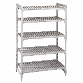 Cambro, Camshelving Starter Unit, 21" W x 36" L x 64" H, 5 Shelf, Speckled Gray