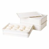 Cambro Pizza Dough Box, 26" L x 18" W x 3" D White Polypropylene Chemical Resistant