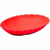 Cambro Deli Platter, Oval, Red, 3.4 qt