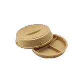 Cambro, Camwear Heat Keeper Base & Cover, Beige, 3 Compartment, 9 1/2" dia.