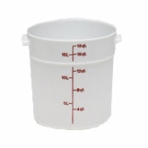 Cambro, Storage Container, 18 qt, 12" Deep, Round, White