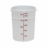 Cambro, Storage Container, 22 qt, 15" Deep, Round, White